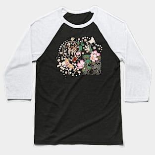 Cherry blossoms with Chinese calligraphy Baseball T-Shirt